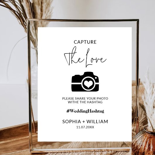愛のソーシャルメディ結婚アのハッシュタグをキャプチャする ポスター