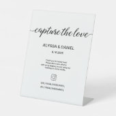 愛のソーシャルメディ結婚アのハッシュタグをキャプチャ 台座サイン (正面)