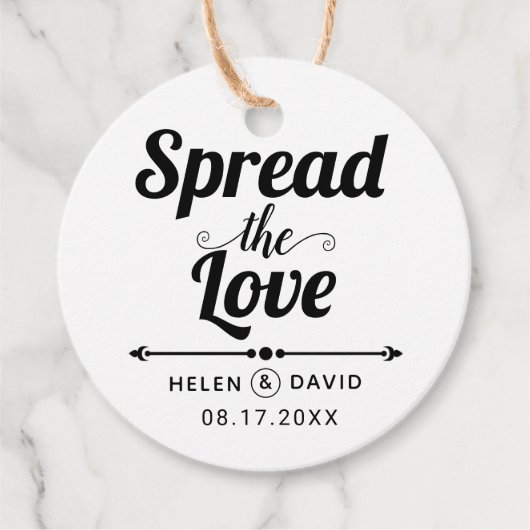 愛のタイポグラフィエレガントを広結婚める フェイバータグ (正面)