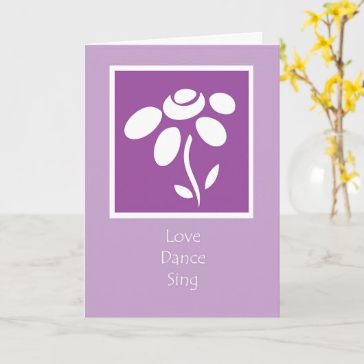 愛のダンス歌 カード (黄色い花)