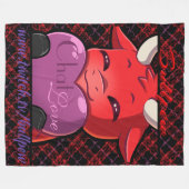 愛のチャット2 フリースブランケット (正面(横))