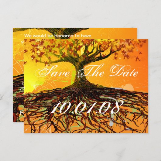 愛のツリーのルーツを保存する 案内ポストカード (正面/裏面)