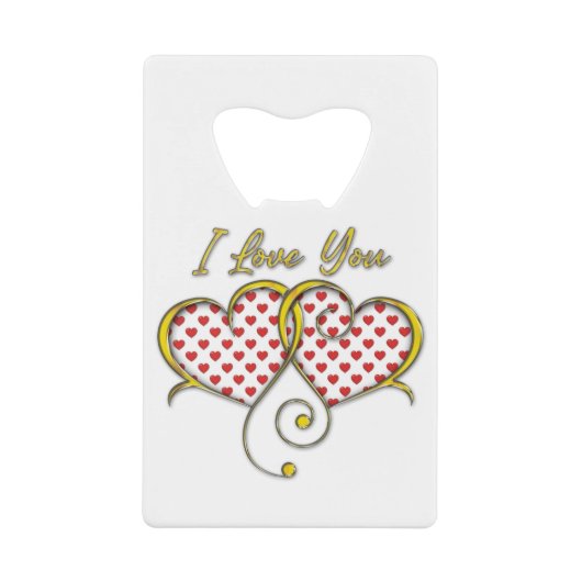 愛のデザイン クレジットカード栓抜き (正面)