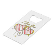 愛のデザイン クレジットカード栓抜き (正面アングル)