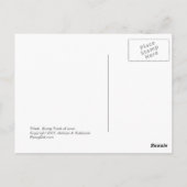 愛のトラックおもしろいユニークハッピーアーお洒落ト ポストカード (裏面)