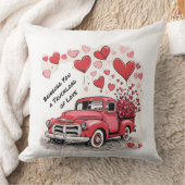 愛のトラックロード – バレンタインのヴィンテージパイロー クッション (ブランケット)