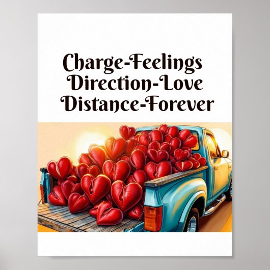 愛のトラック – 車輪のハート ポスター (正面)