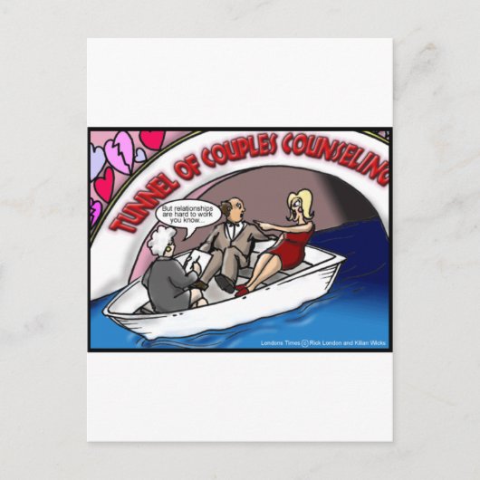 愛のトンネル??おもしろいOffbeat Cartoon Gift & Tee ポストカード (正面)