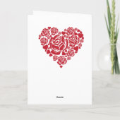 愛のドラゴンカップルのバレンタインデーカード カード (裏面)