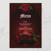 愛のドラマ、記憶のゴシックバラ。 メニュー (正面)