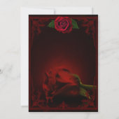 愛のドラマ、記憶のゴシックバラ。 招待状 (裏面)