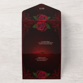 愛のドラマ、記憶のバラ。 オールインワン招待状 (外側)