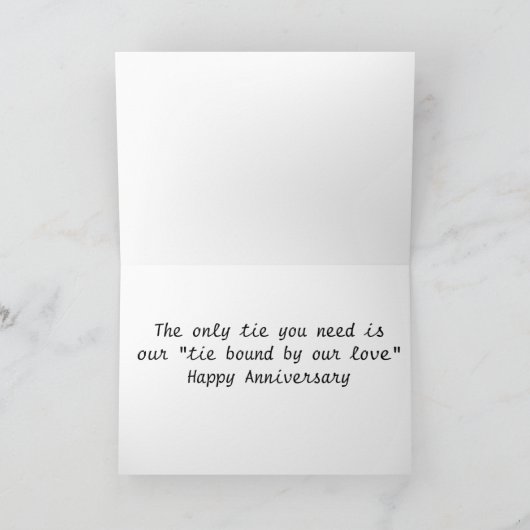 「愛のネクタイ」はとても美しい記念日のカード カード (内部)