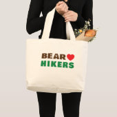 愛のハイカーに耐える ラージトートバッグ (正面(商品))