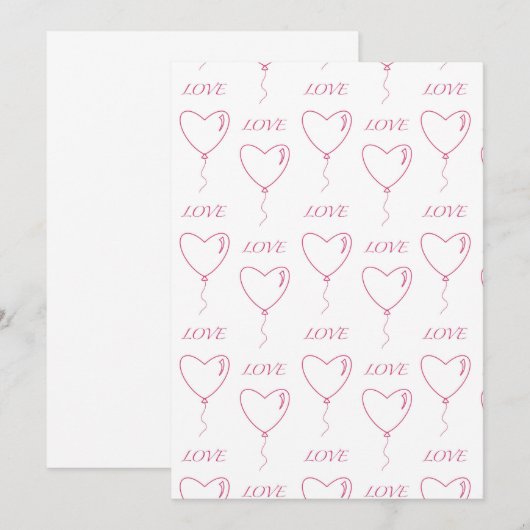 愛のハガキ 招待状 (正面/裏面)