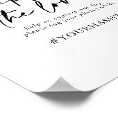 愛のハッシュタグの印をモダンエレガント取る ポスター (角)