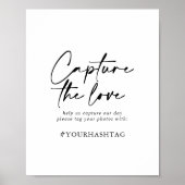 愛のハッシュタグの印をモダンエレガント取る ポスター (正面)