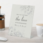 愛のハッシュタグ結婚のサインをキャプチャ 台座サイン (インサイチュ)