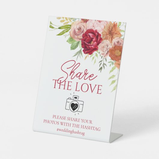 愛のハッシュタグ結婚の秋 | 共有ザラブ 台座サイン (正面)