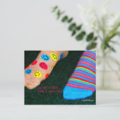 愛のハッ10代のプ表現足 ポストカード (スタンド正面)