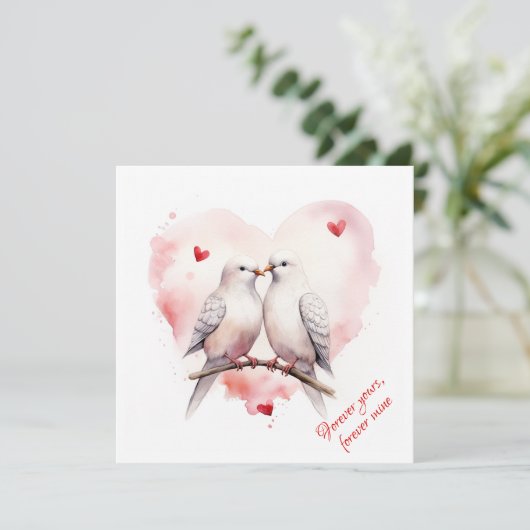 愛のハト | オーダーメッセージ | バレンタインデー シーズンカード (スタンド正面)