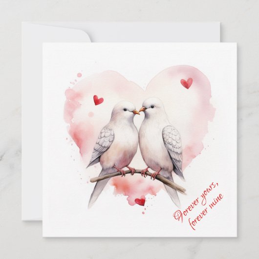 愛のハト | オーダーメッセージ | バレンタインデー シーズンカード (正面)