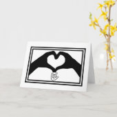 愛のハンドサイン カード (黄色い花)