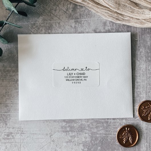 愛のハートが結婚の ラベル