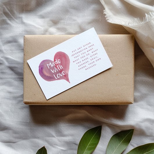 愛のハートで作られた水色のソーシャルリンクアイコン エンクロージャーカード