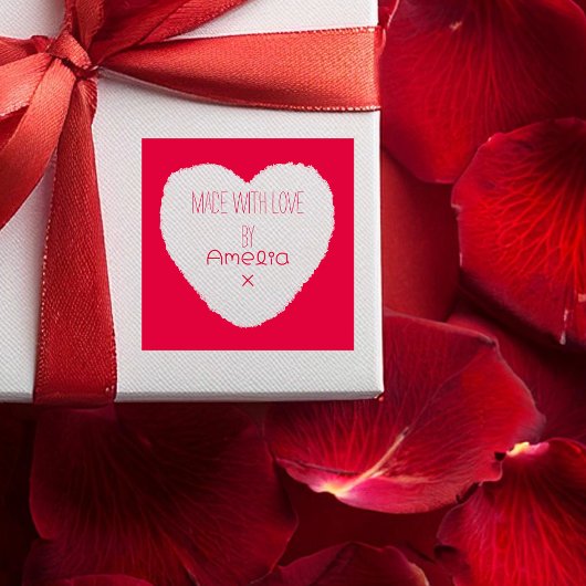 愛のハートで作パーソナライズされたる セルフインキングスタンプ