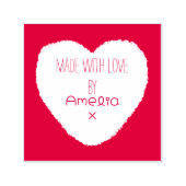 愛のハートで作パーソナライズされたる セルフインキングスタンプ (デザイン)