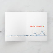 愛のハートで青い海にクジラ シーズンカード (内部)