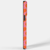 愛のハートと水玉模様のパターンでピンク、オレンジ Case-Mate iPhoneケース (裏面 / 右)