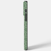愛のハートと水玉模様のパターンの緑 Case-Mate iPhoneケース (裏面 / 左)