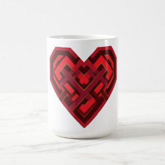 愛のハートの織りなすデザイン コーヒーマグカップ