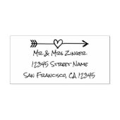 愛のハートカスタム矢印セルフインク付けアドレススタンプ セルフインキングスタンプ (デザイン)