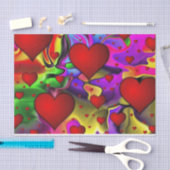 愛のハートティッシュペーパー 薄葉紙 (クラフト)