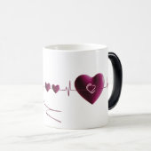 愛のハートビーモダント – ハートビートアートカラー モーフィングマグカップ (正面右)