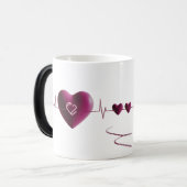 愛のハートビーモダント – ハートビートアートカラー モーフィングマグカップ (正面左)