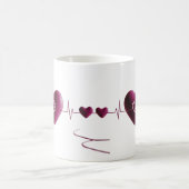 愛のハートビーモダント – ハートビートアートカラー モーフィングマグカップ (中央)