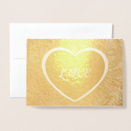 愛のハートフレーム画像、写真と引用文の追加 箔カード