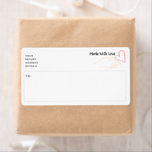 愛のハート出荷ラベル付き ラベル