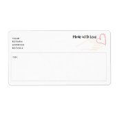 愛のハート出荷ラベル付き ラベル (正面)