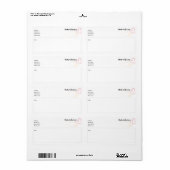 愛のハート出荷ラベル付き ラベル (フルシート)