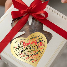 愛のハート型ワードクラウドリピートタイポグラフィ ハートシール