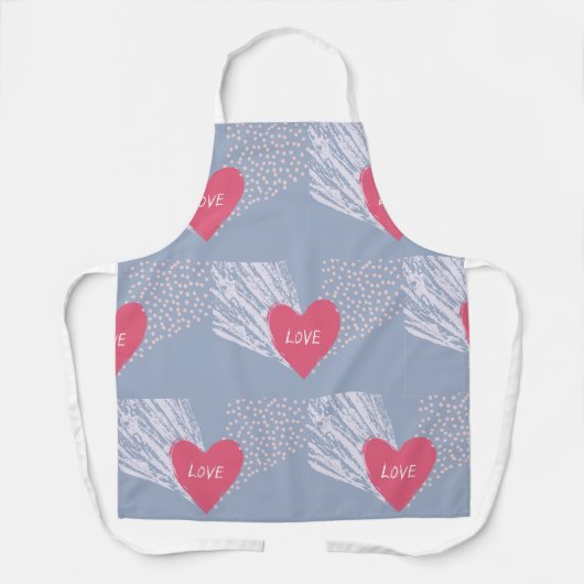愛のハート エプロン (正面)