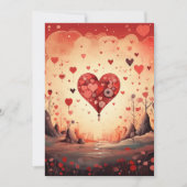 愛のハート:カスタム詩 – バレンタイン愛のカード シーズンカード (正面)