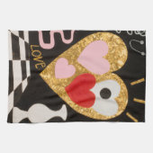 愛のハート キッチンタオル (横)