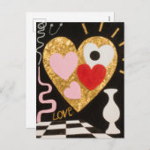 愛のハート シーズンポストカード (正面/裏面)