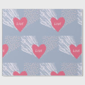 愛のハート ラッピングペーパー (フラット)
